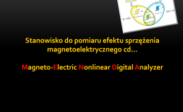 Seminarium: Stanowisko do pomiaru efektu sprzężenia magnetoelektrycznego